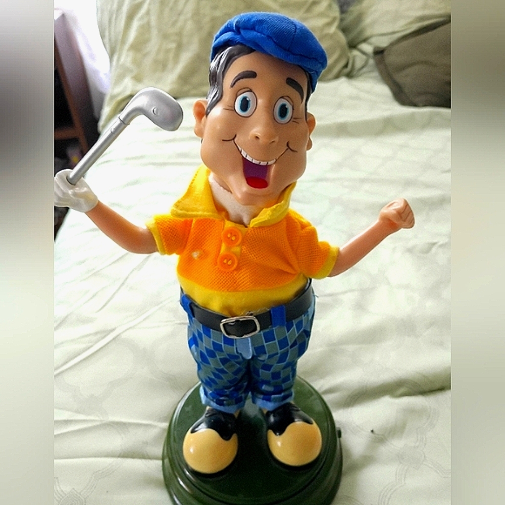 Yellow & Blue Toy Golf Character,Talks,  Sings, Dance, Shakes Hips